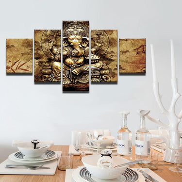 Modern Lord Ganesha Canvas Wall Art
